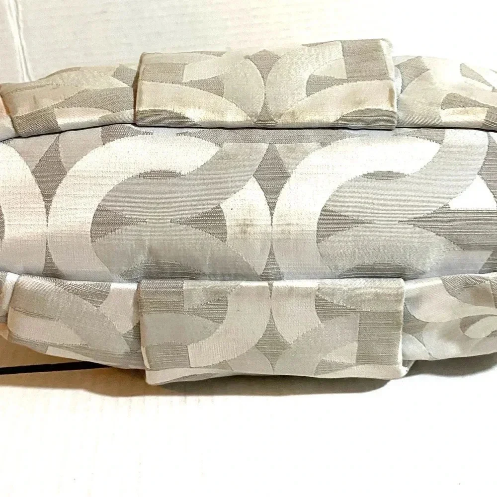 Coach grey nylon satchel handbag
